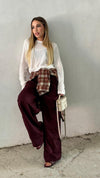 Pantalone borgogna