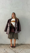 Blazer oversize bordeaux cocco by lumina