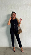 SET BLACK DENIM GILET