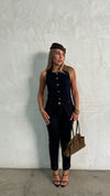 SET BLACK DENIM GILET