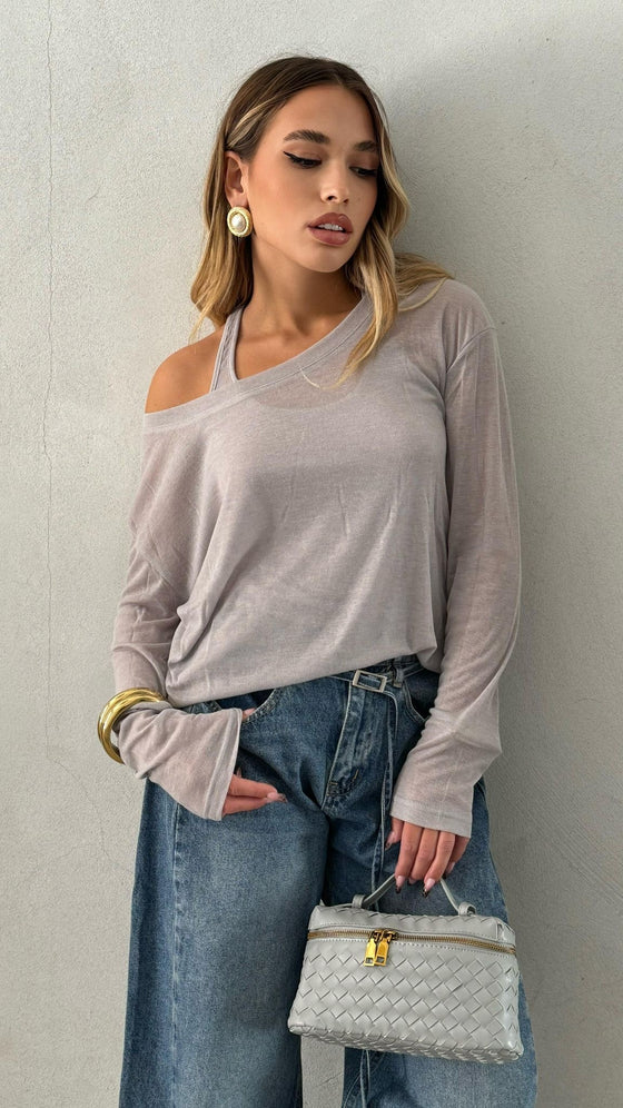 Maglia canotta semitrasparente