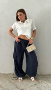 Pantalone cargo viscosa