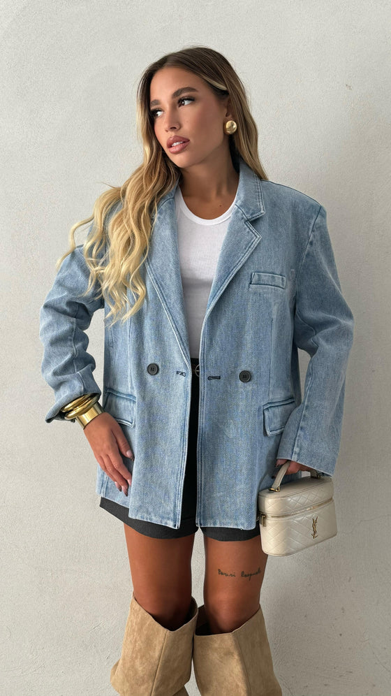 Blazer effetto DENIM
