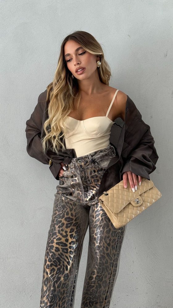 Jeans animalier SPALMATO