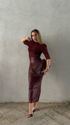 Gonna BORDEAUX PELLE SKIN