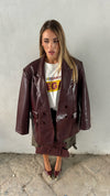 Blazer oversize bordeaux cocco by lumina