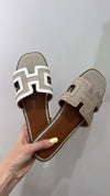 Ciabatta HERMES RICAMO
