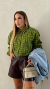 Camicia crop GREEN