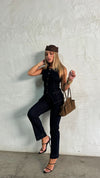 SET BLACK DENIM GILET