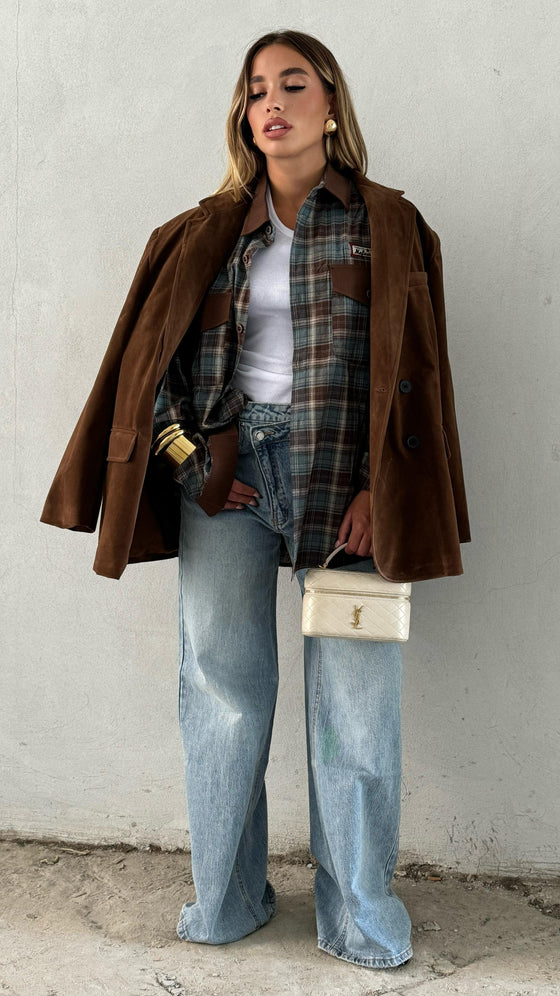 Blazer CARAMEL LUMINA camoscio