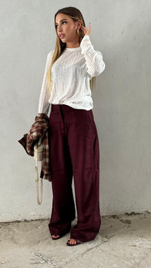  Pantalone borgogna