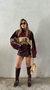 Jacket CREAM BURGUNDY