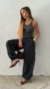 Pantalone cargo viscosa